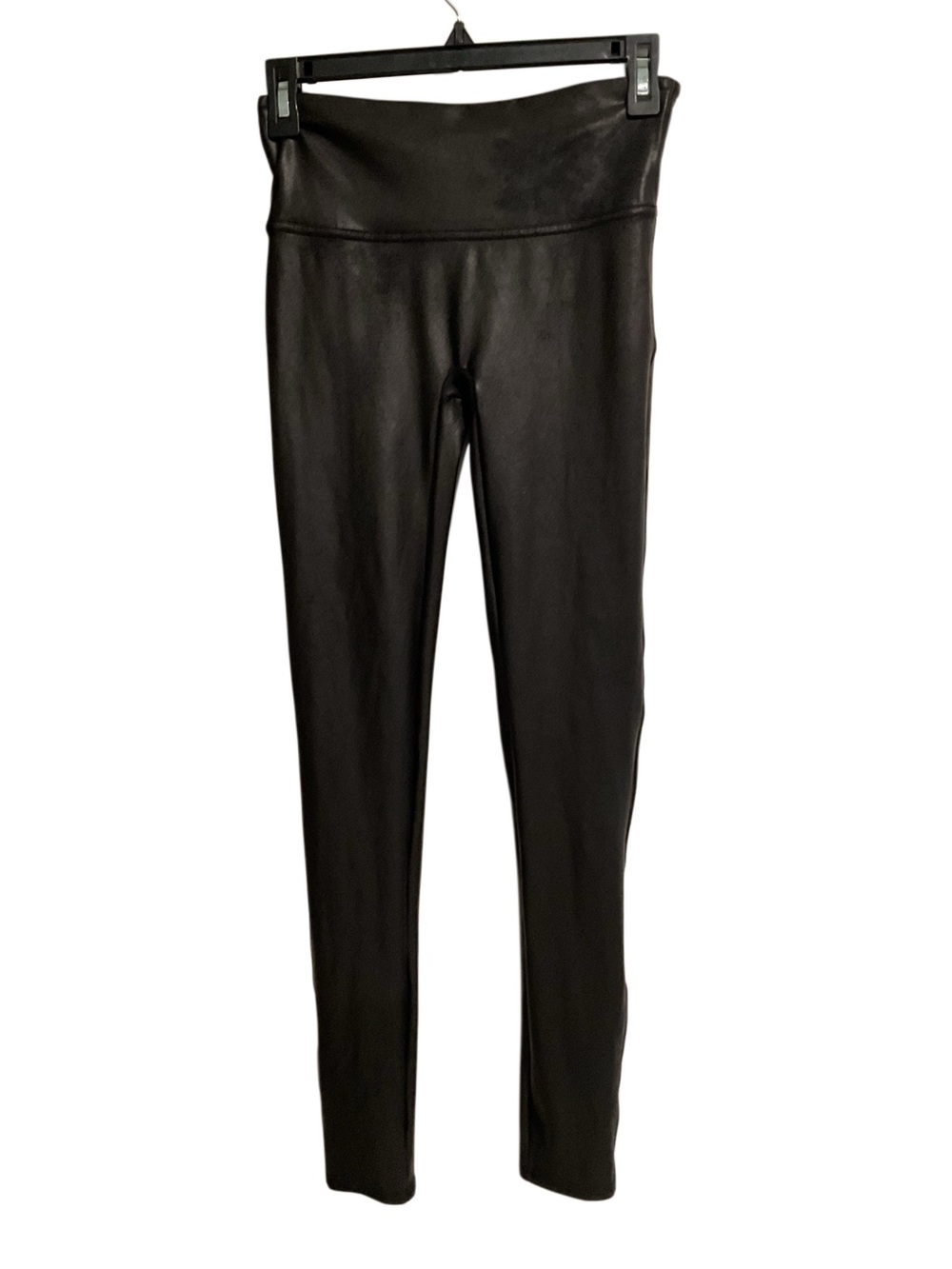 Spanx Faux Leather Leggings Shaping Waistband Black